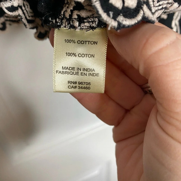 REBECCA TAYLOR Esme Embroidered‎ 3/4 Sleeve Boho Peasant Top Size 2 - Picture 8 of 9